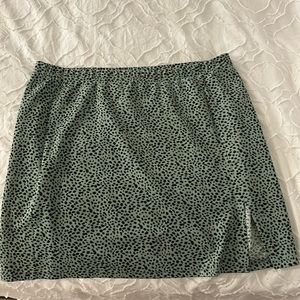 Polka dot skirt.